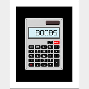 80085 Boobs Math Calculator Joke Posters and Art